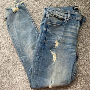 Express ripped skinny jeans